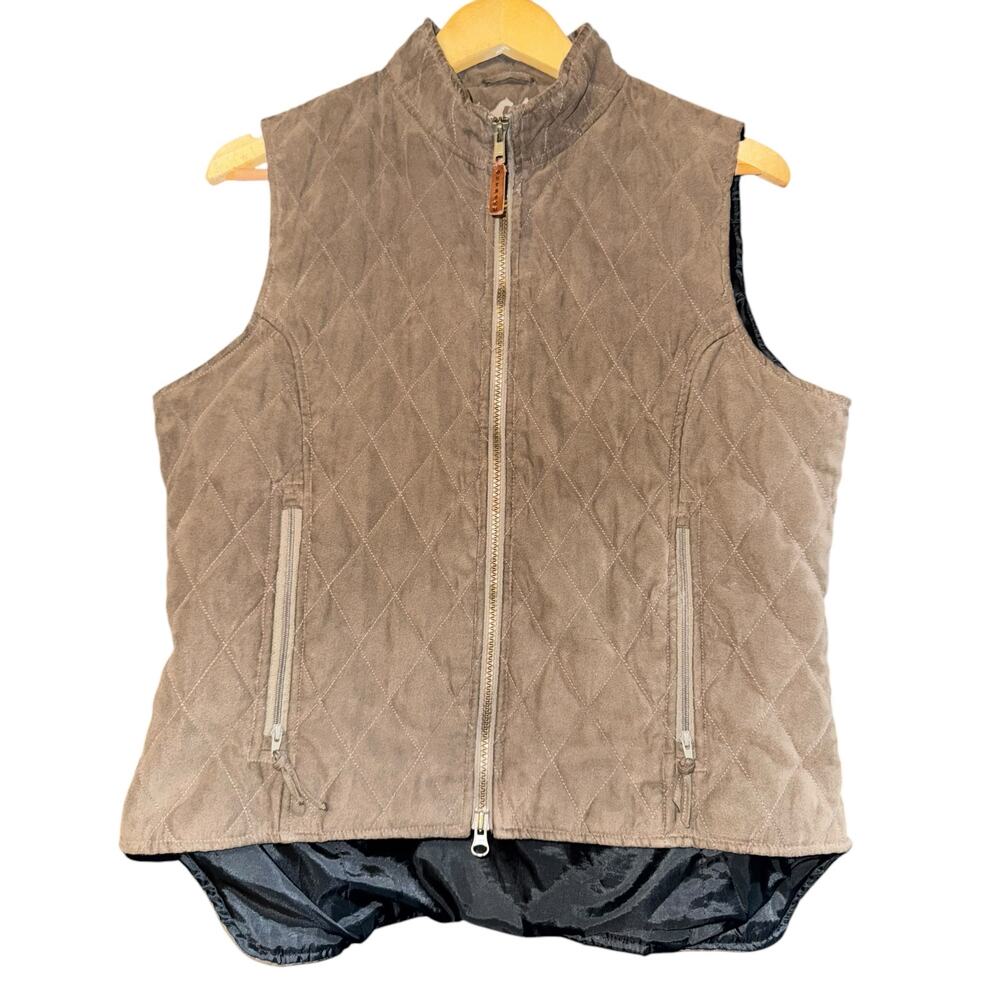 Outback Trading Company Women's Brown Quilted Vest Size‎ Small Equestrian Riding